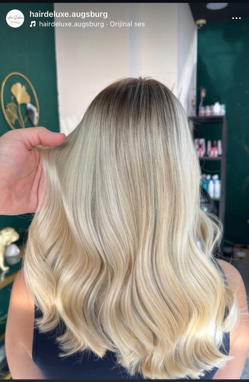 Extensions Augsburg – langes blondes Haar